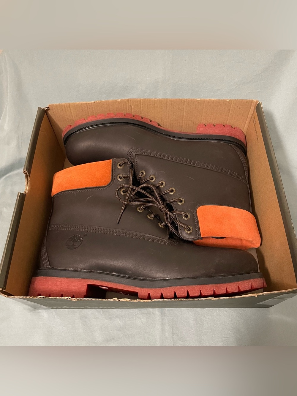 Timberland 6 Inch Premium Boot Black Orange